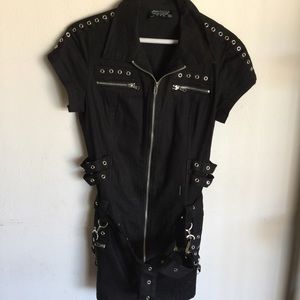 Hot Topic NWT Goth Punk Corset Bondage dress